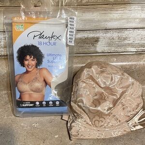 Playtex 18 Hour Size40DD Lift Bra in Beige Floral
